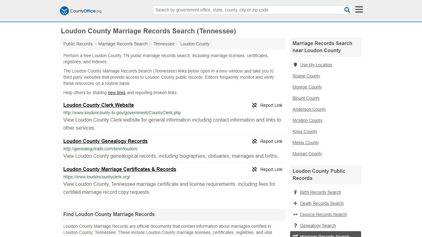Marriage Records Search - Loudon County, TN (Marriage ...