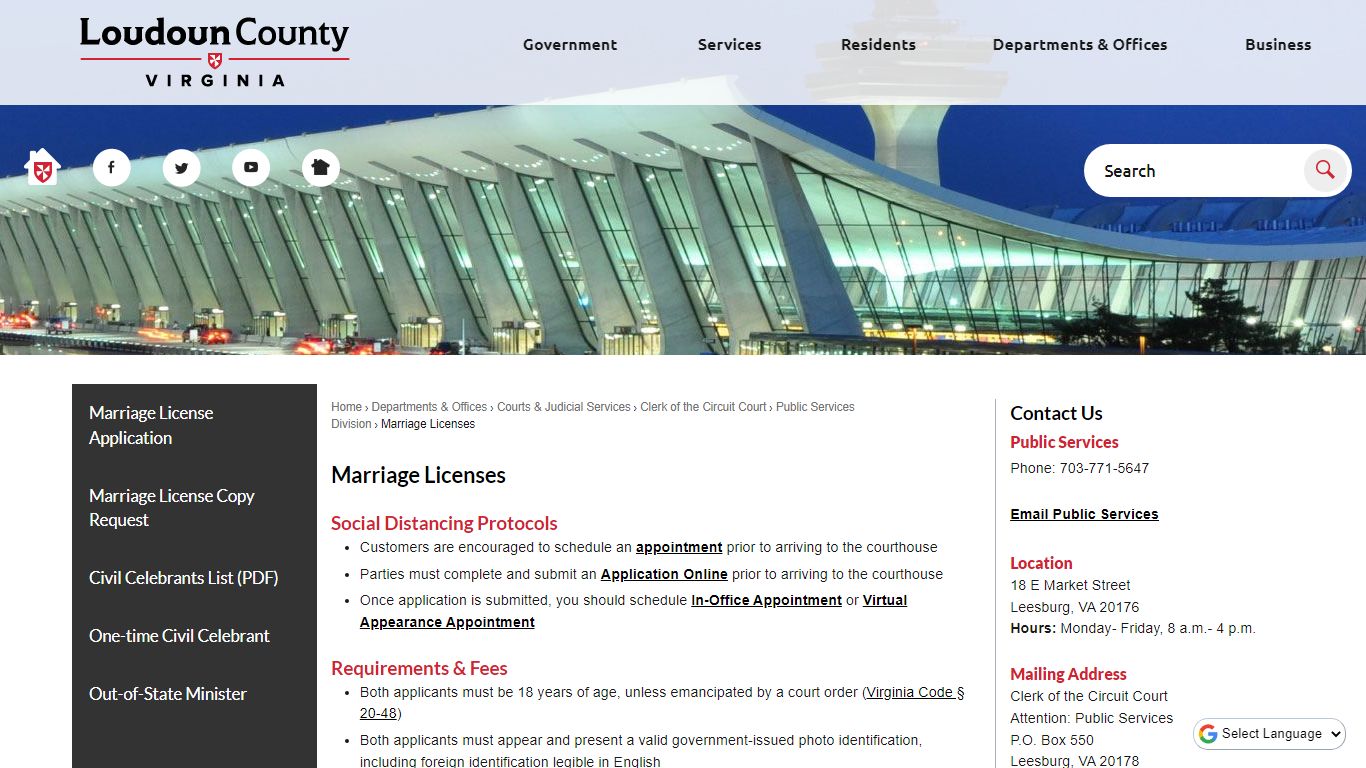 Marriage Licenses | Loudoun County, VA - Official Website